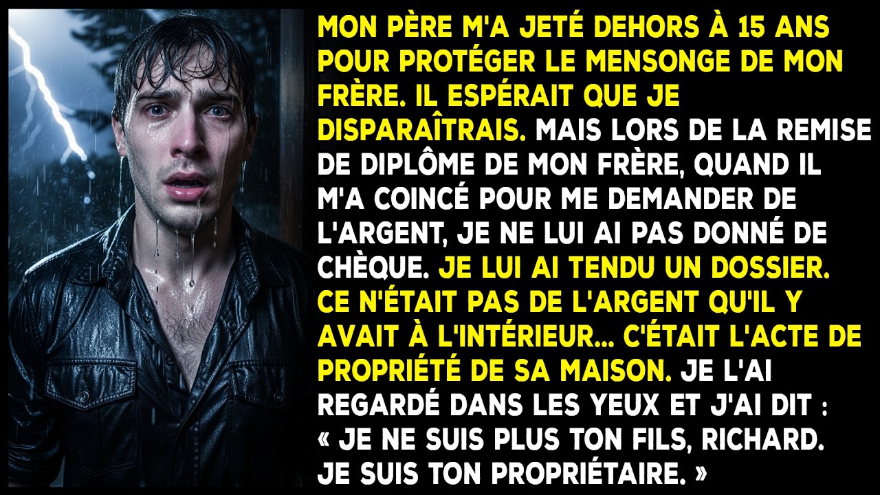 « Dé.gage, tu es malade ! » Papa m'a mis à la porte en pleine tempête à cause de mon frère.