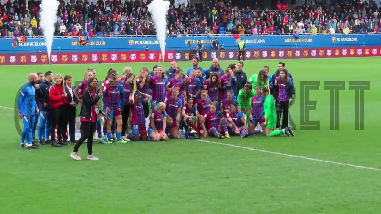 Celebración del Trofeo de Liga del FCB Femenino Desde el Estadio Johan Cruyff