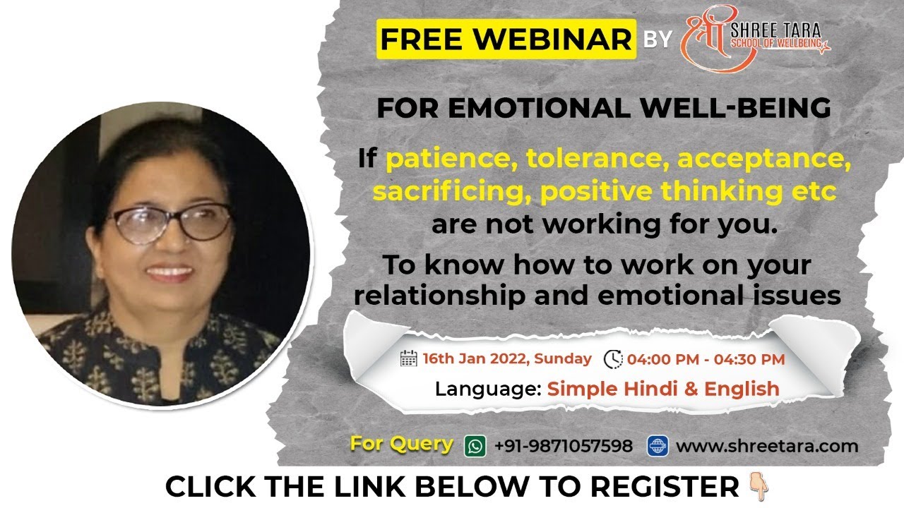Free Webinar on Emotional Well-Being