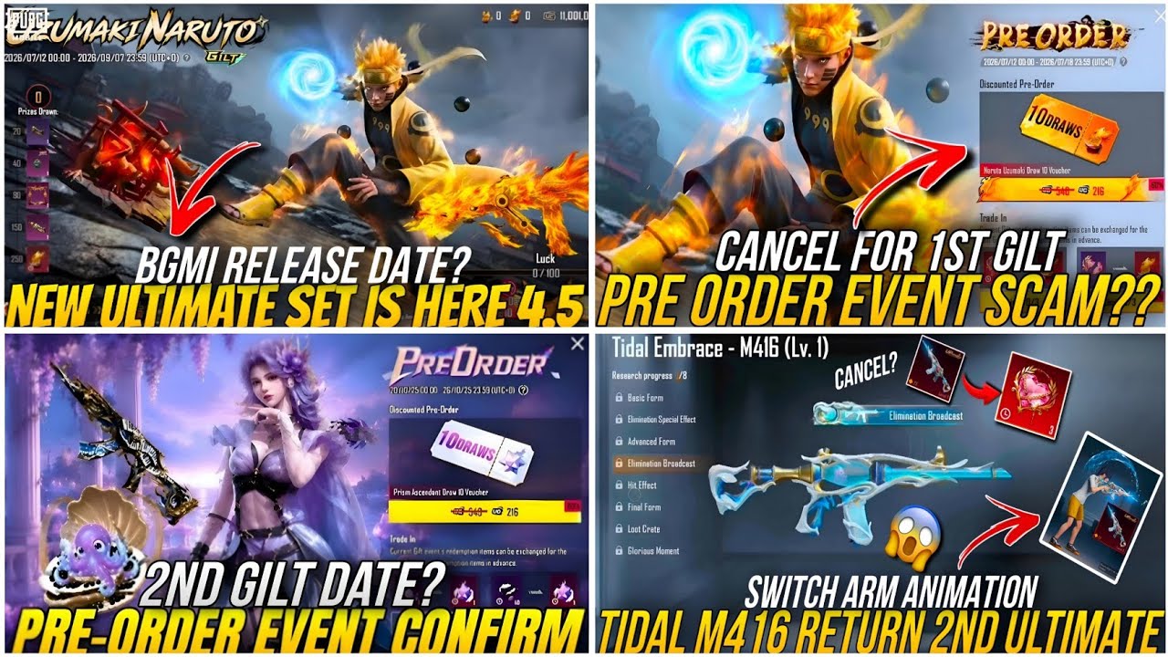 🔴NEXT ULTIMATE OUTFIT BGMI 4.5🔥| NEXT ULTIMATE PRE ORDER EVENT BGMI😍|TIDAL EMBRACE M416 RETURN BGMI😱