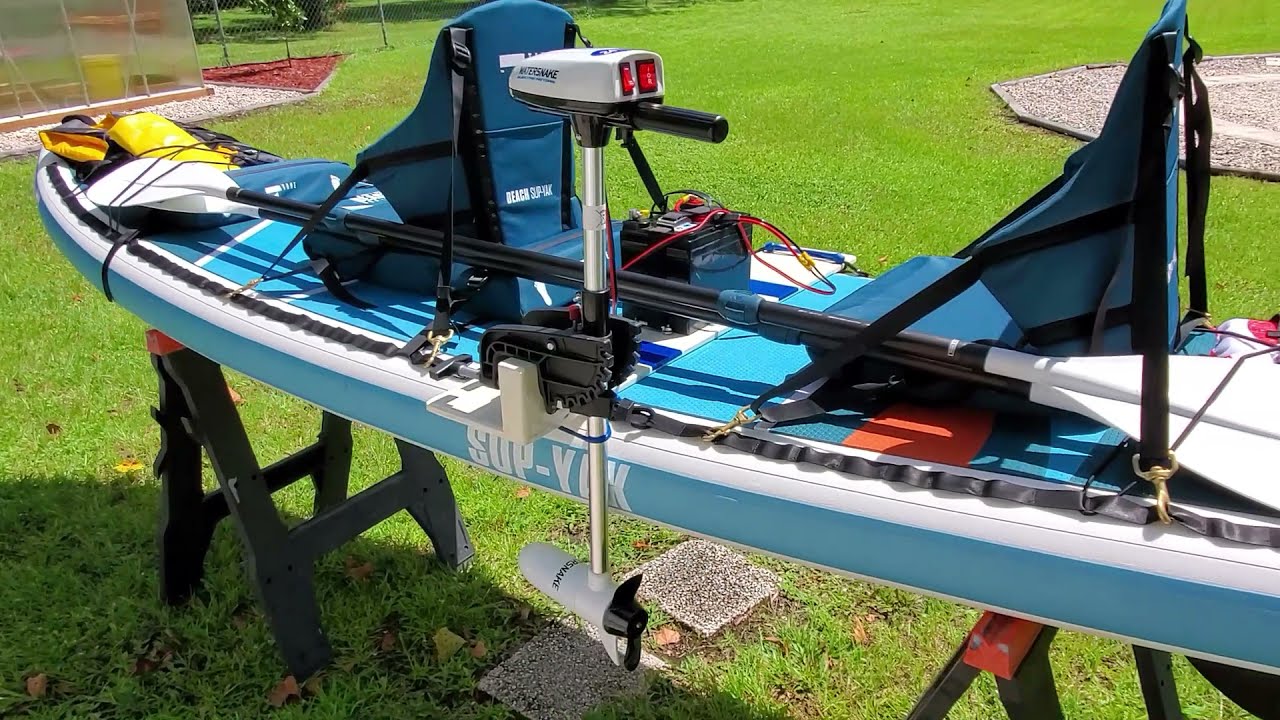 Oldman's goin trollin ! Adding a Watersnake 24 trolling motor to the Tahe SUP-Yak ! Part 1