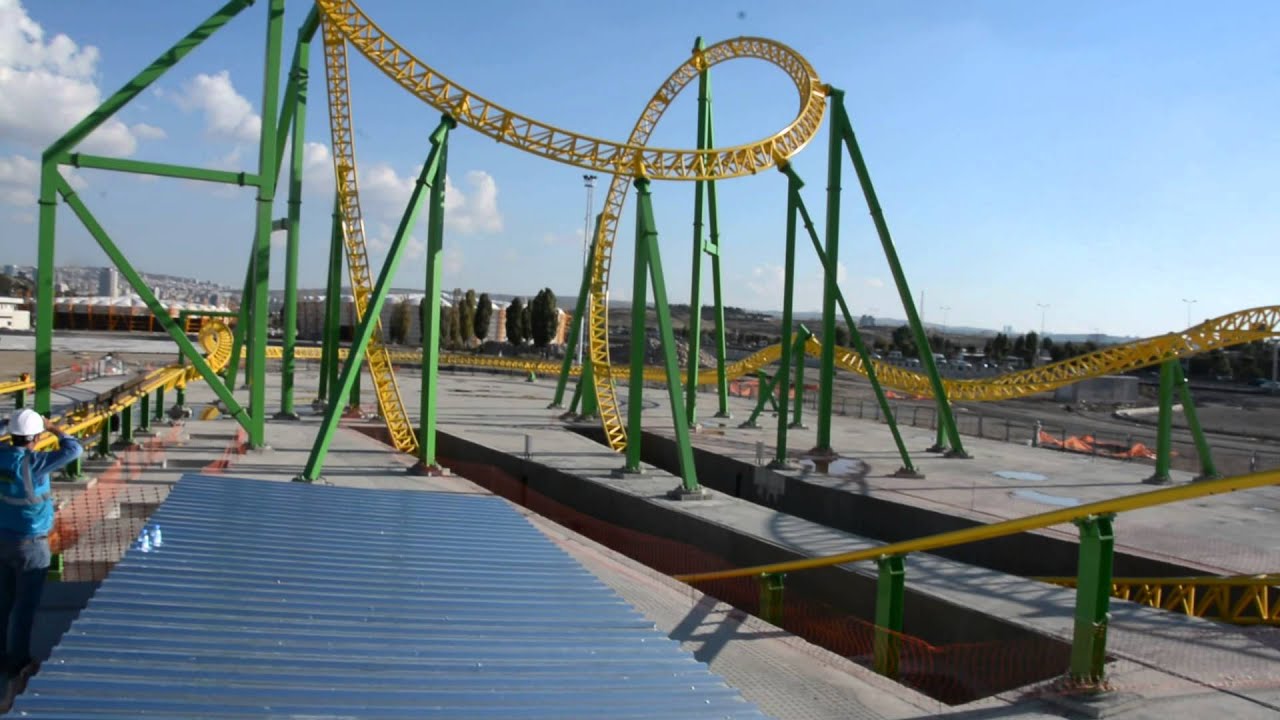 Ankapark Dev Roller Coaster Test &Ccedil;alışması