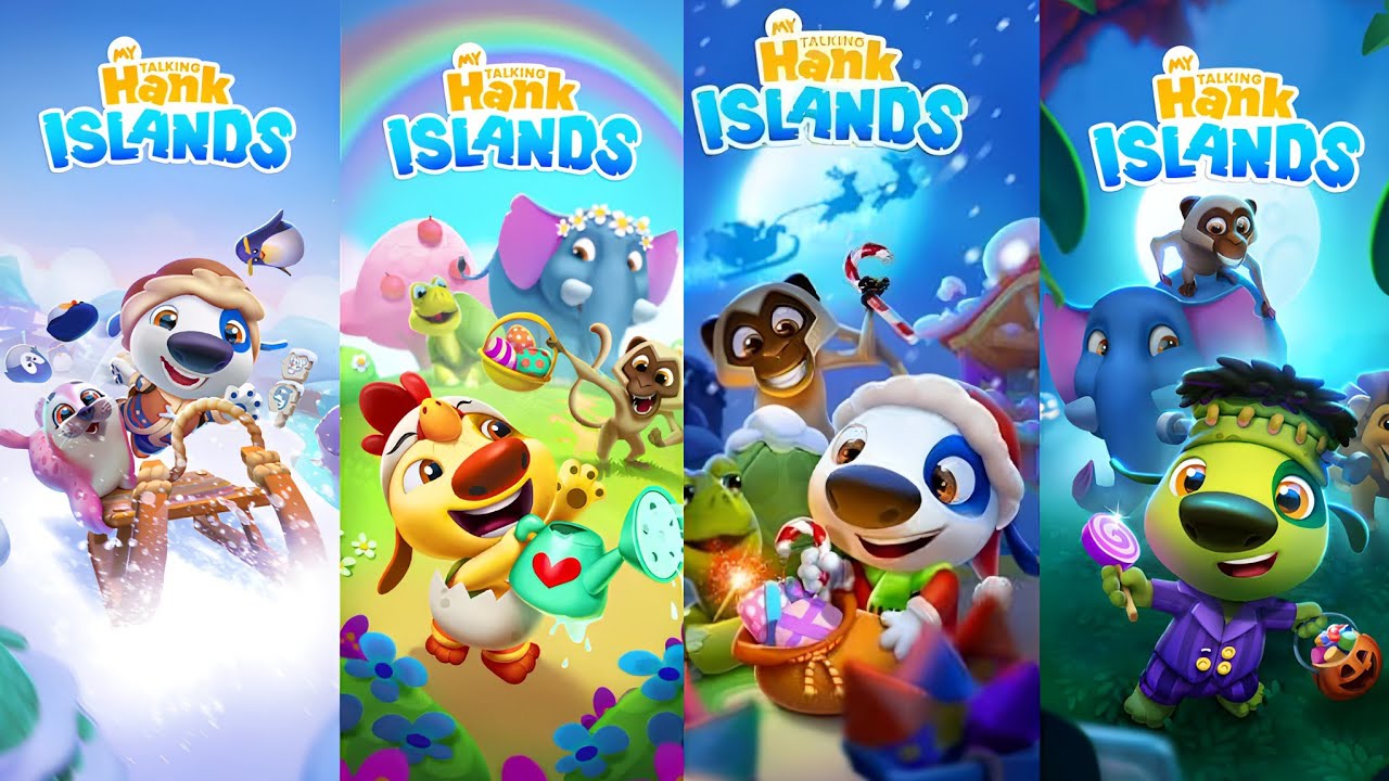 My Talking Hank islands Space vs Easter vs Christmas vs Halloween update Gameplay Android ios
