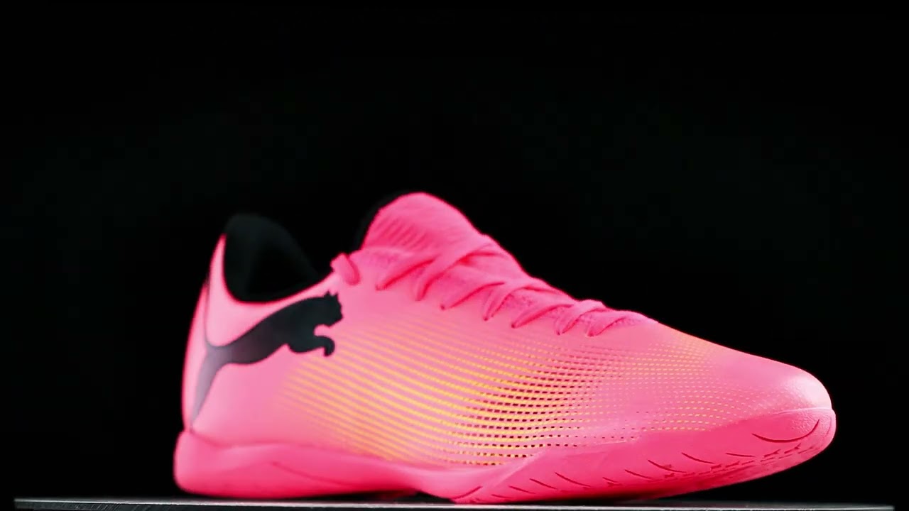 Chuteira Puma Futsal Future 7 Play IT Rosa e Preto