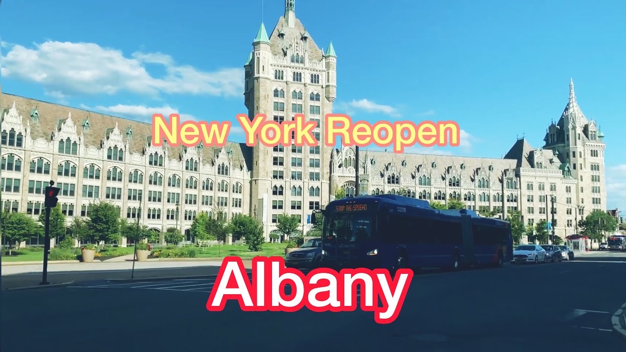 [4K] New York Reopen- Driving Tour - Downtown Albany | Capitol, State Street, Broadway, Clinton Ave