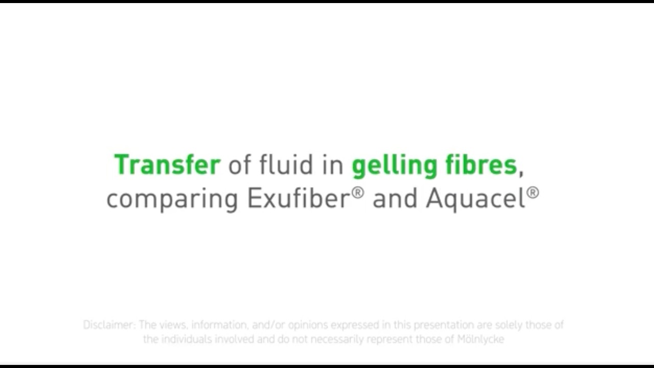 Exufiber fluid transfer simulation: comparing with Aquacel