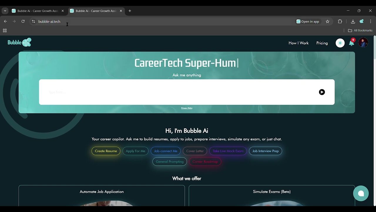 How to Create or Optimize a Resume with Bubble Ai and Get Connected to 80%+ Interview Chance Jobs