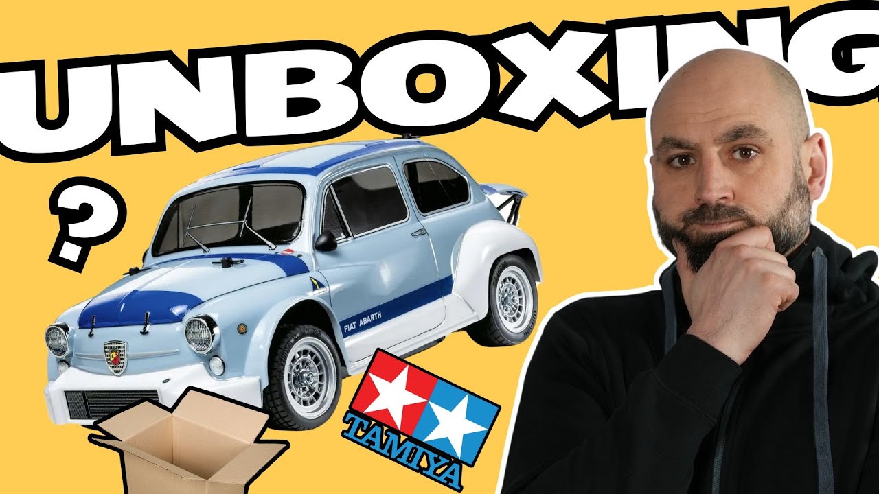Unboxing Tamiya Fiat Abarth 1000 TCR auf MB-01 Chassis 58721
