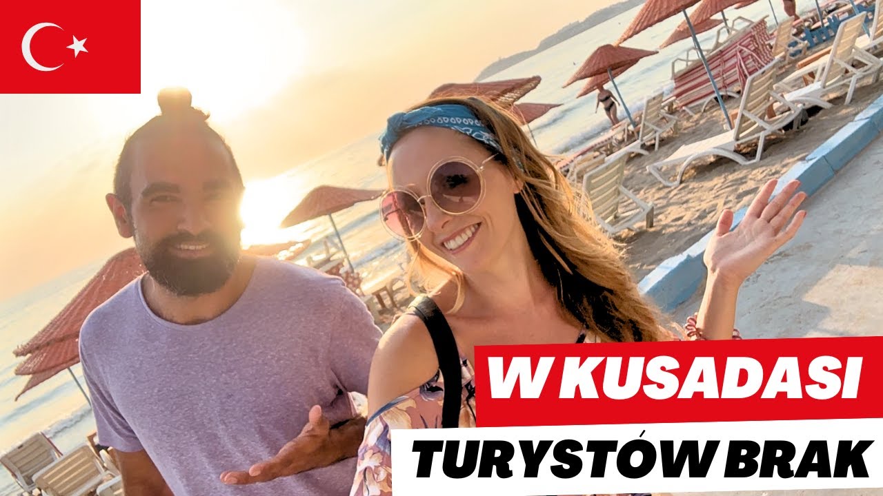 TURYSTÓW W KUSADASI BRAK - INFLACJA ICH WYKOŃCZYŁA? SPACERUJEMY PUSTĄ PLAŻĄ O ZACHODZIE SŁOŃCA