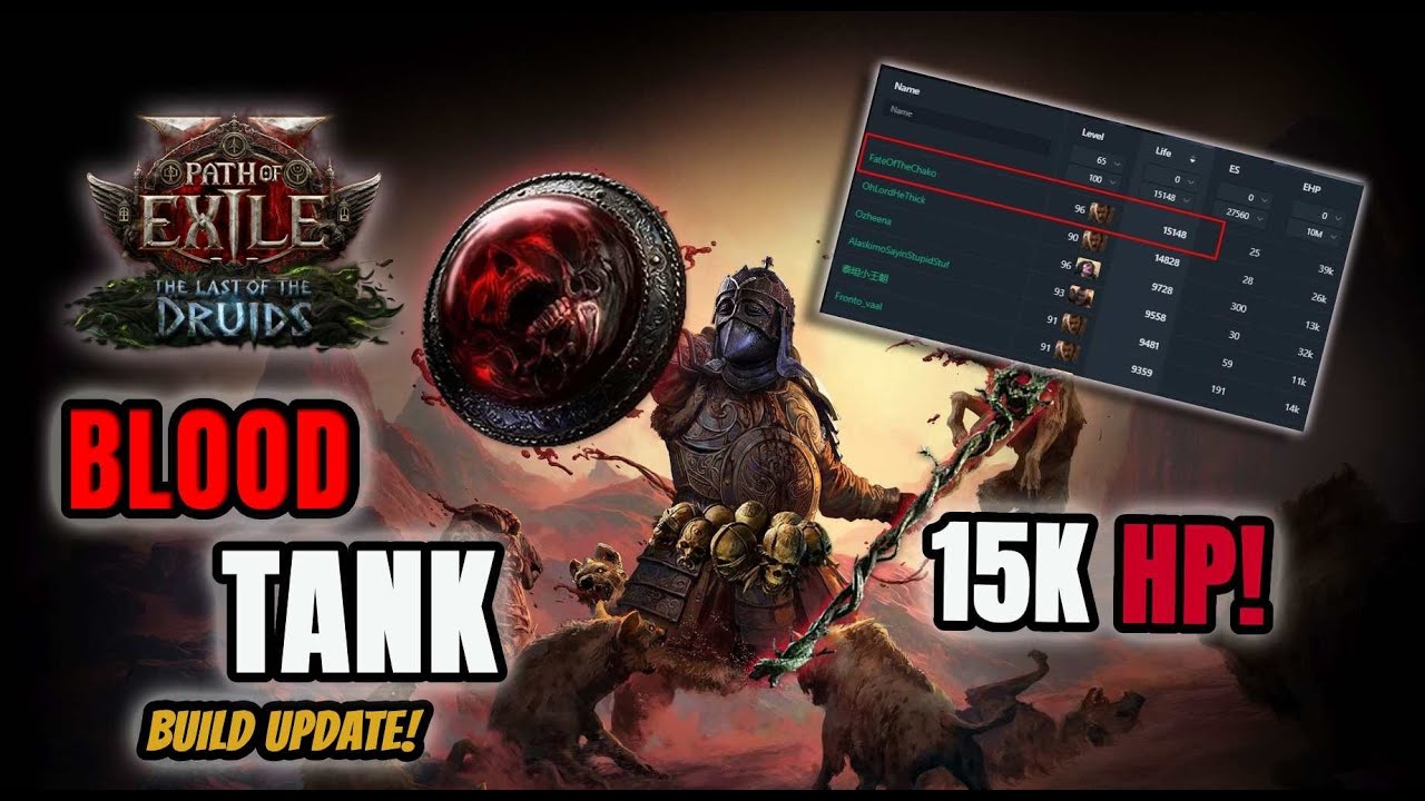[POE2 0.4] Обновление билда &laquo;Кровавый танк&raquo;! &mdash; Максимальное количество HP в игре! Прохождение кар...