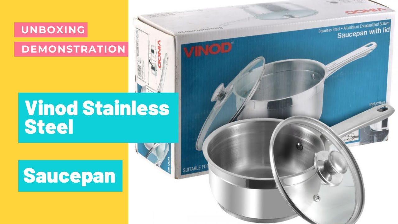 Vinod Stainless Steel Saucepan with Lid: Unboxing & Demonstration