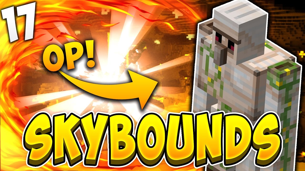 OP IRON GOLEM FARM!? | SKYBOUNDS #17 (Minecraft Skyblock)