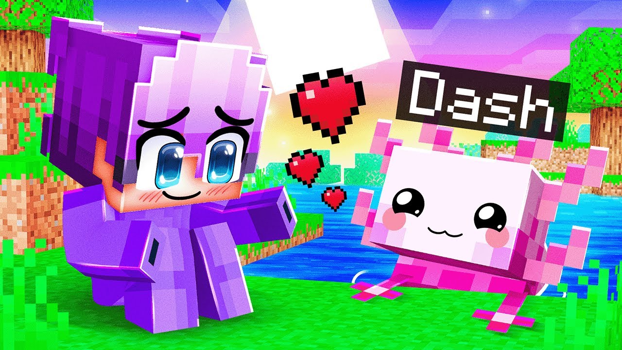 Играю за детёныша аксолотля в Minecraft!
