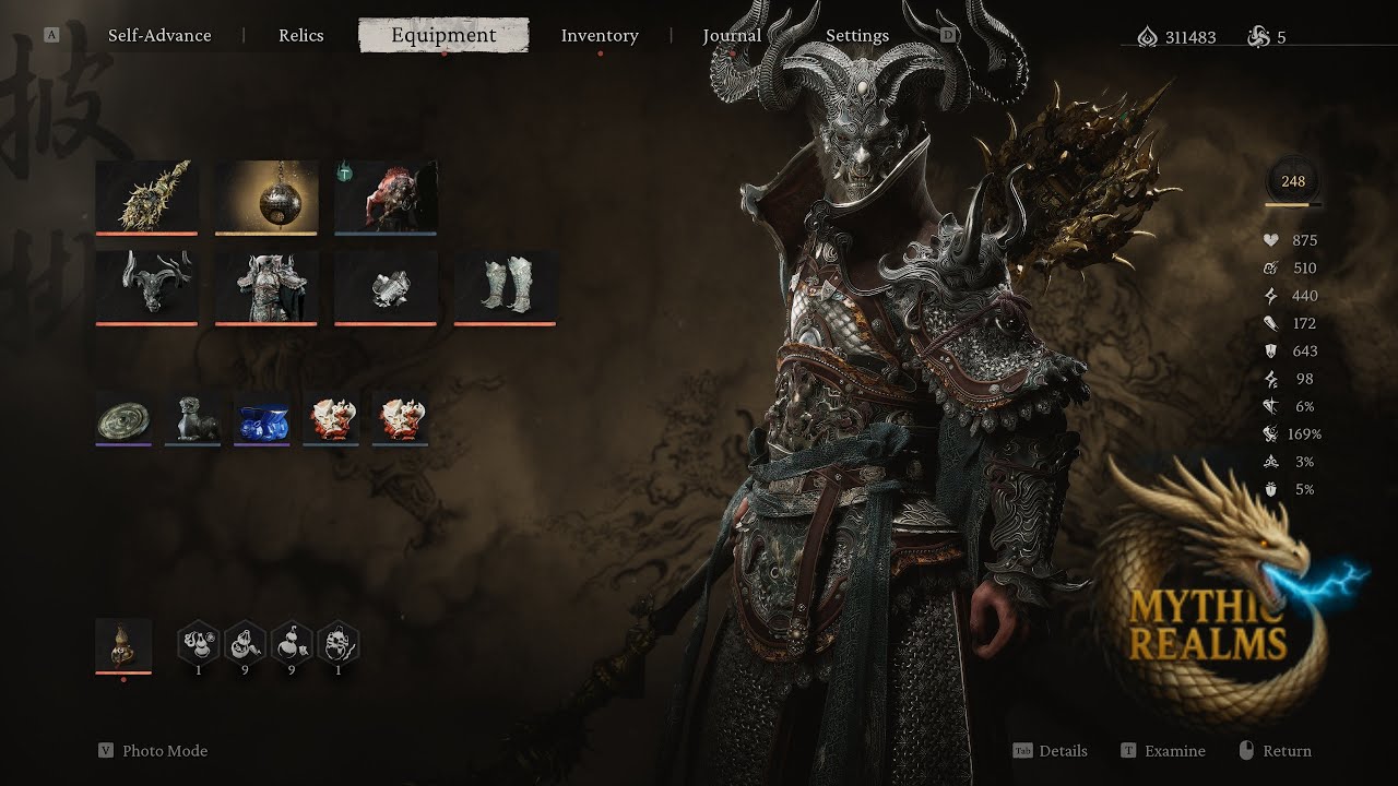 Gaunlet Challenges : Bull king armor Black Myth Wukong Vertical
