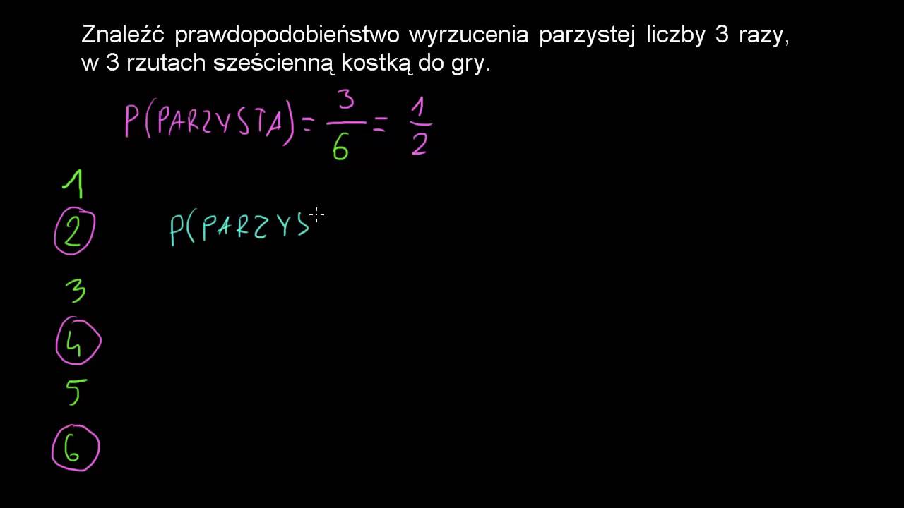 Prawdopodobieństwo wyrzucenia na kostce trzy razy parzystej liczby