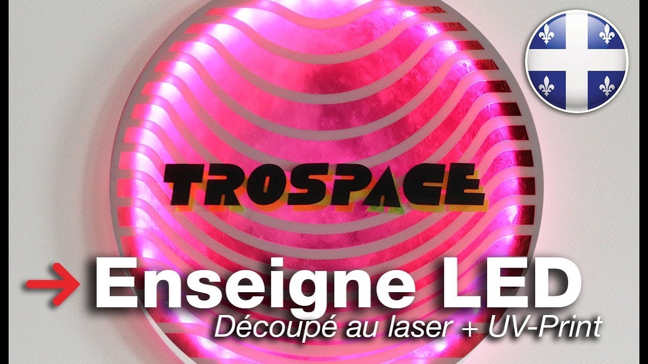 DIY Enseigne LED  | Signe LED acrylique découpé au laser | Signe LED UV-Print