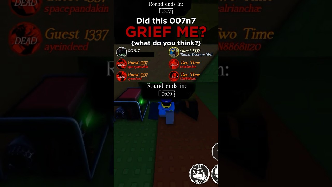 Did this 007n7 player GRIEF ME? What do you think? #forsaken #roblox #forsakenroblox
