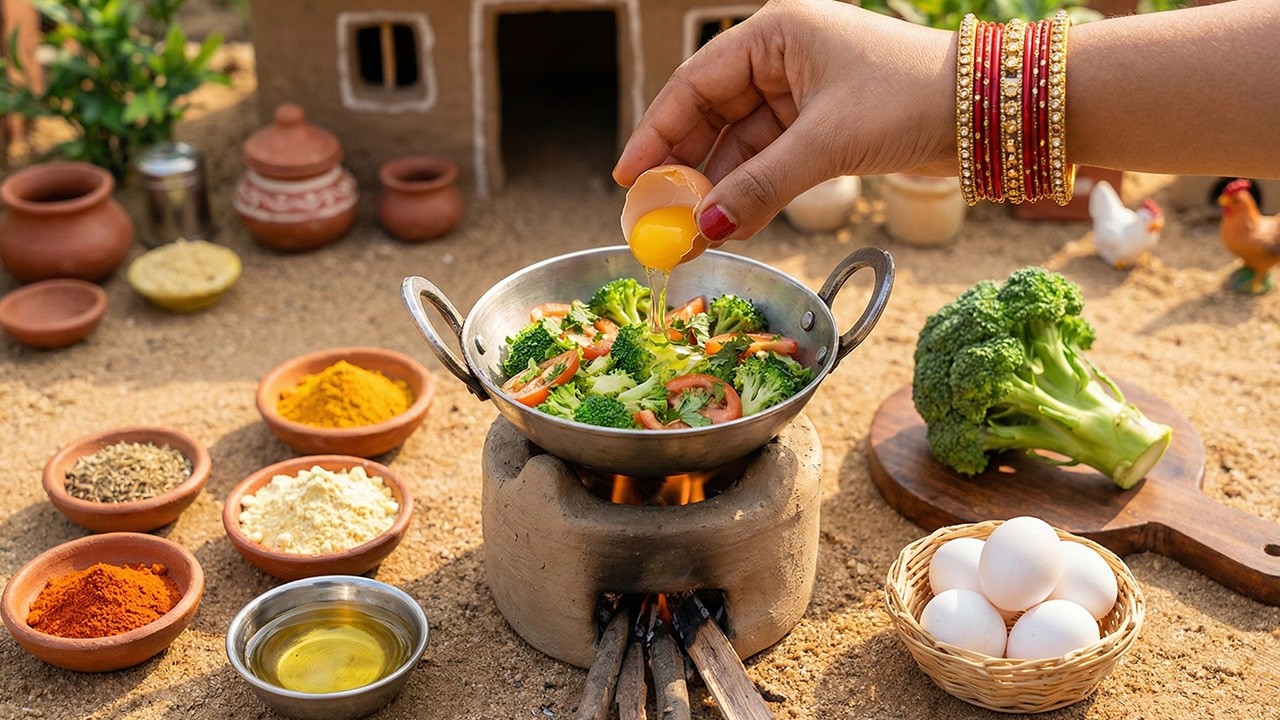 Miniature Mixed Veg Sabzi Recipe 🥦🔥  Indian Style Vegetable Stir Fry | Tiny Foodkey