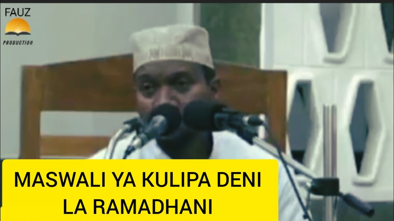 MASWALI YA KULIPA DENI LA RAMADHANI//DUKTUR ISLAM