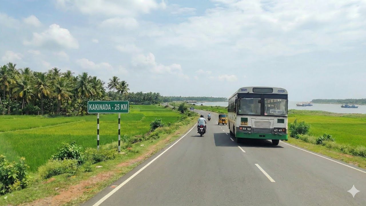 కాకినాడు -  కత్తిపూడి | NH 216 Next level journey 😍😍 | Andhra Pallevelugu Bus series | APSRTC 