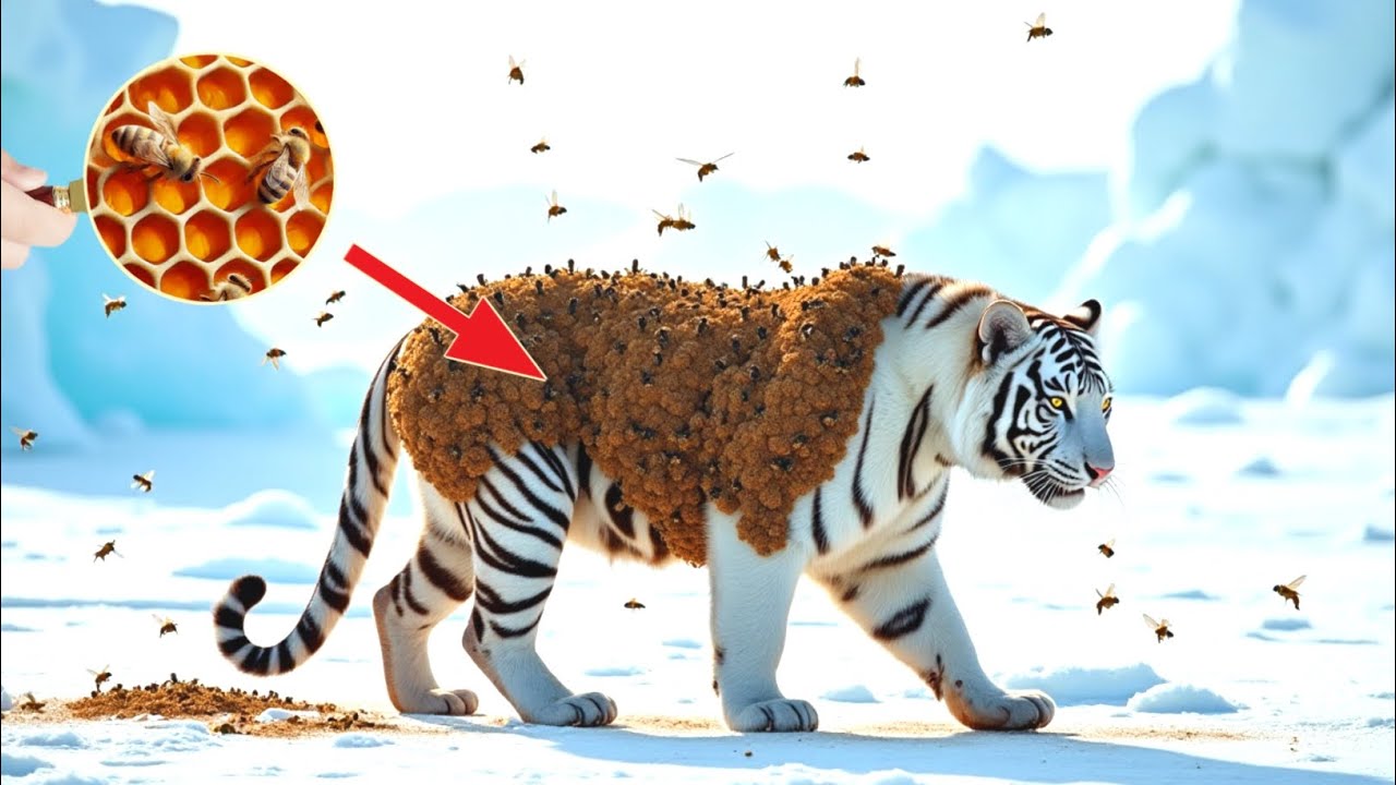 Shocking rescued injured by honey bee || tiger rescue injured barnacles