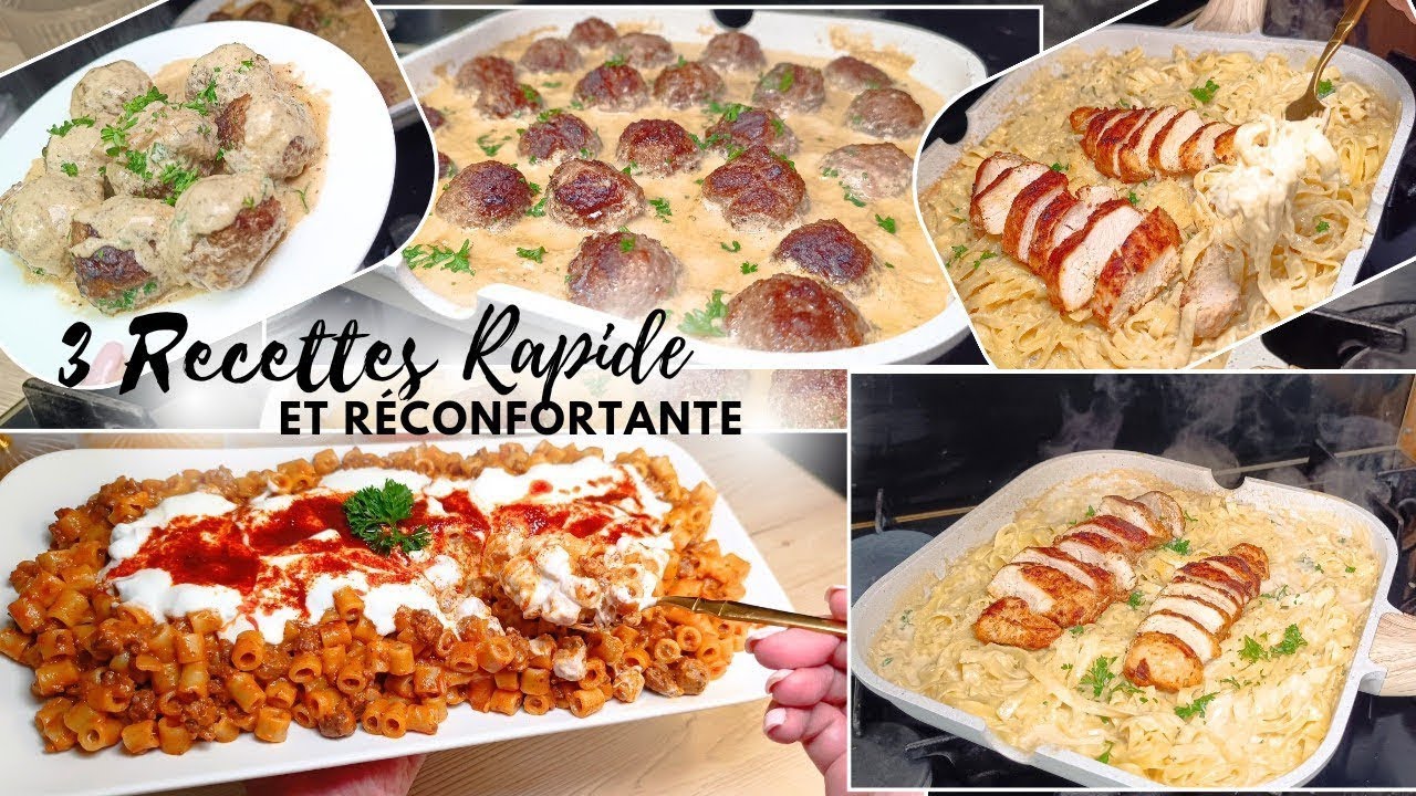 3 Id&eacute;es de Repas Rapides pour la Semaine 🍴