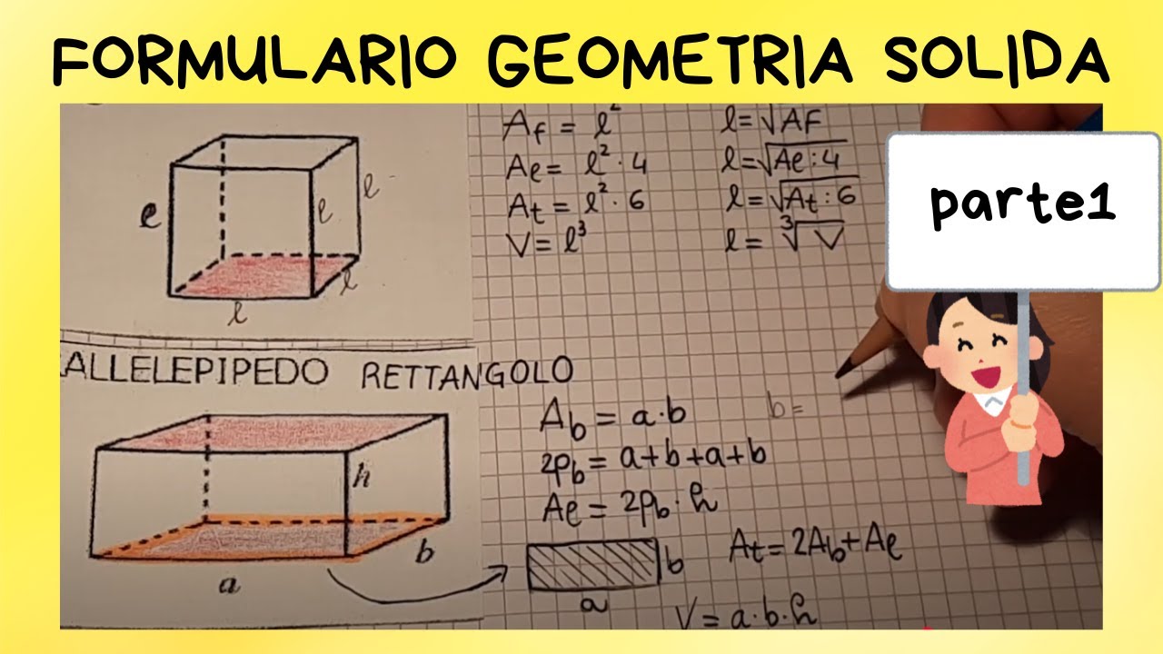 Costruzione FORMULARIO geometria solida || terza media PARTE 1