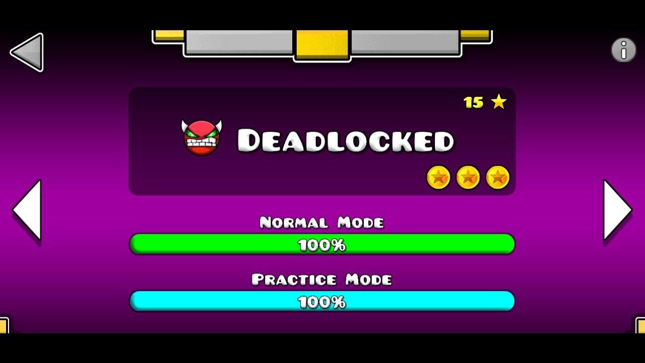Geometry Dash - Level 20 - Deadlocked 100% (All Coins) - DiogoGamer69