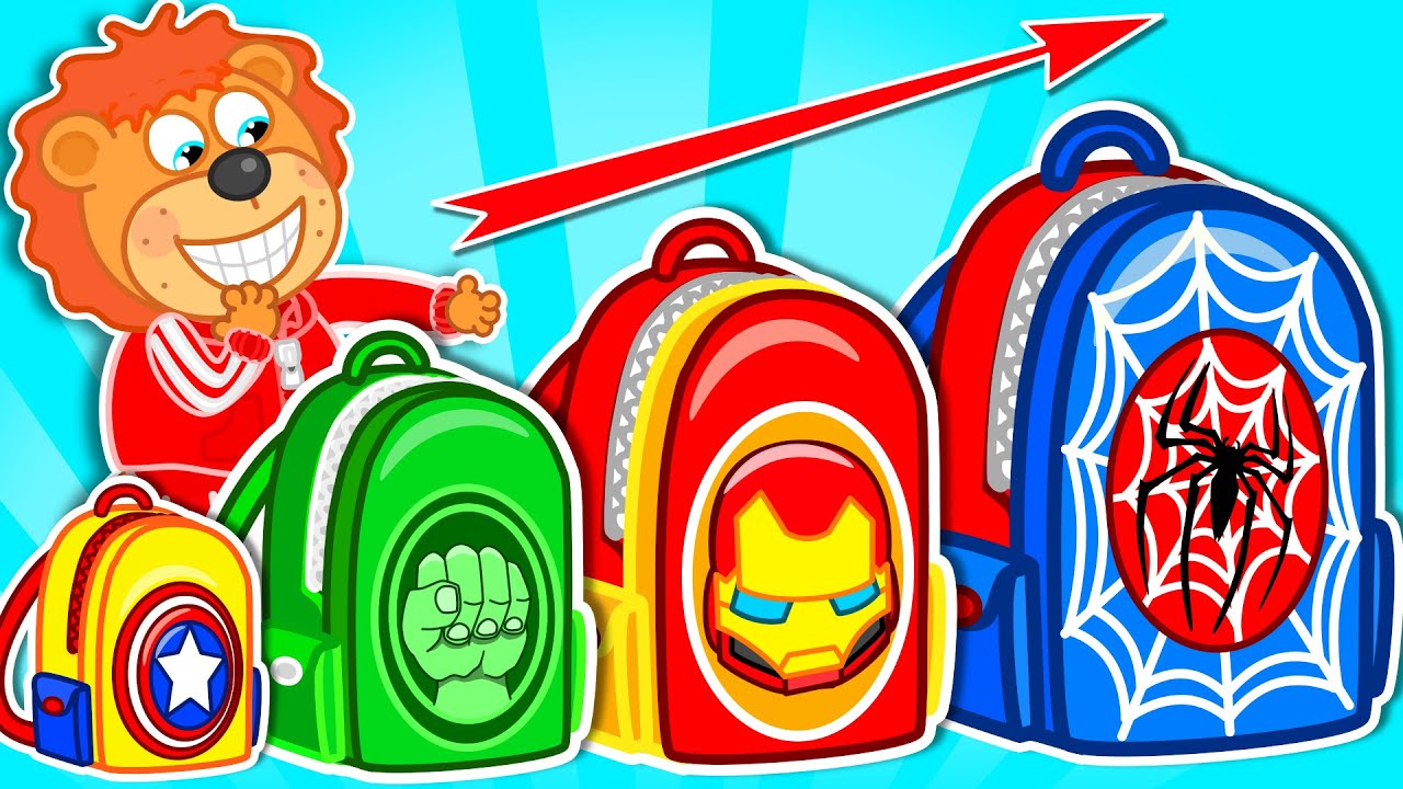 LeonCito | Mochilas de superhéroes | Dibujos animados | Video Para Niños