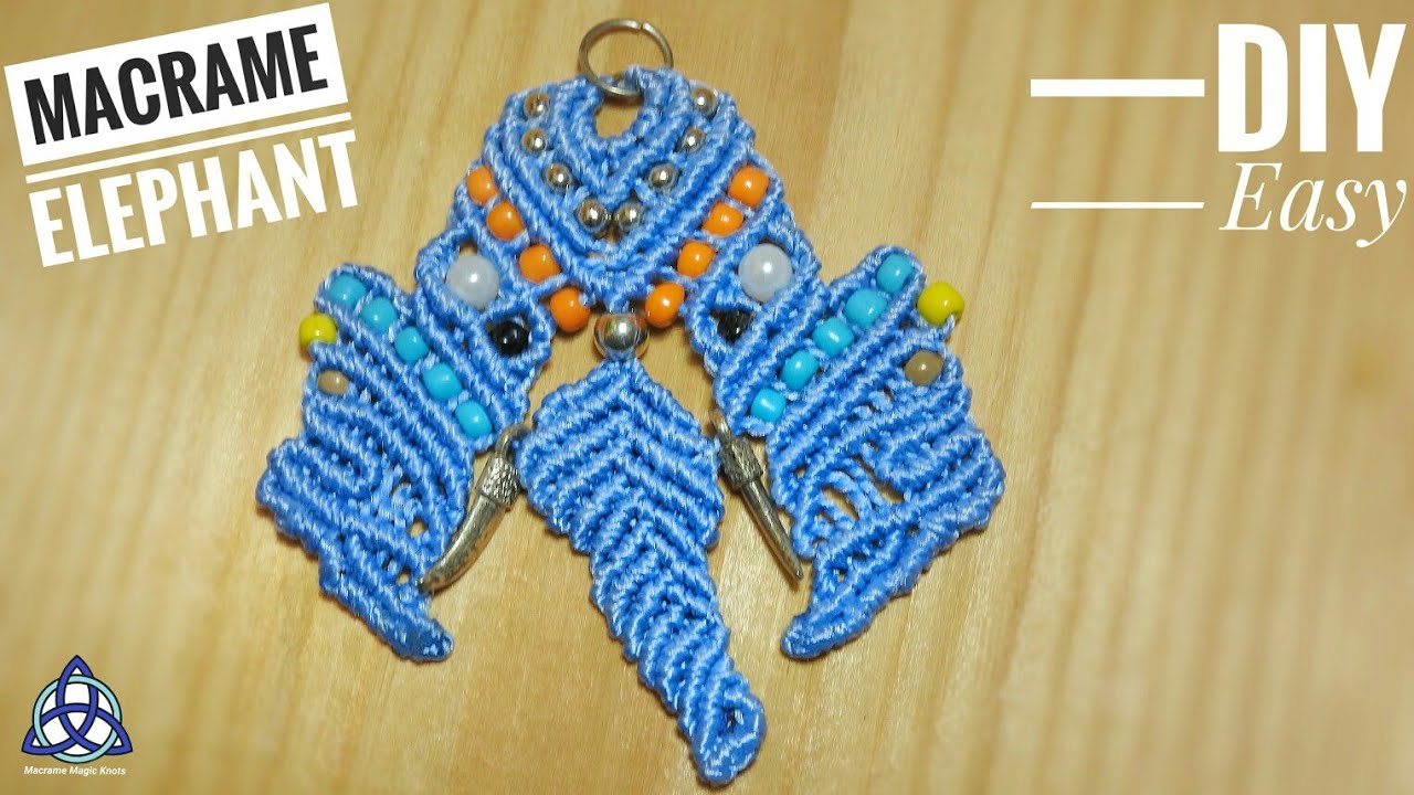 Macrame Ganesha Tutorial / Macrame Tutorial Elephant Pendant DIY