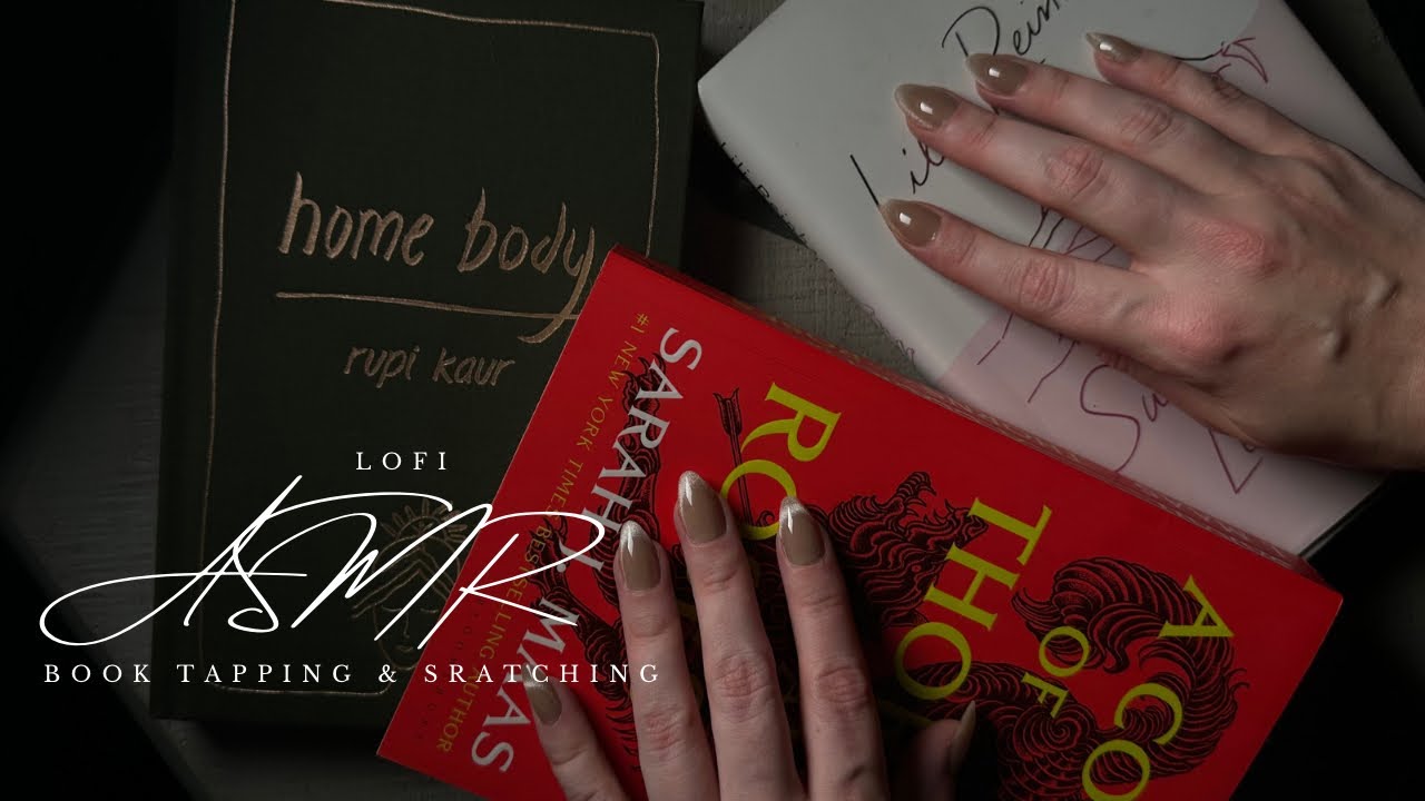 Lofi ASMR Book Tapping and Scratching (with Light Rain Storm in Background)