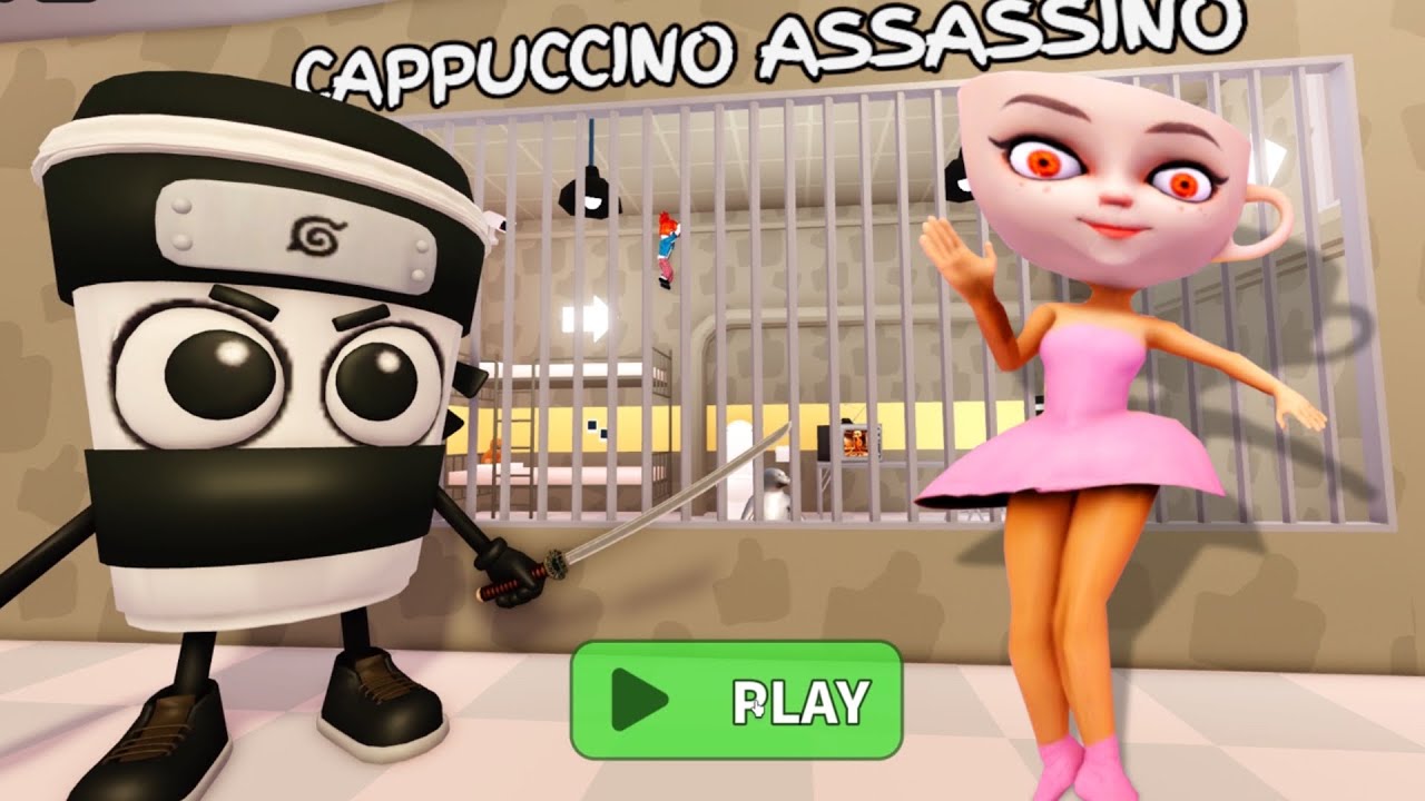 ☕️PLAY IN CAPPUCCINO ASSASSINO PRISON RUN! #roblox