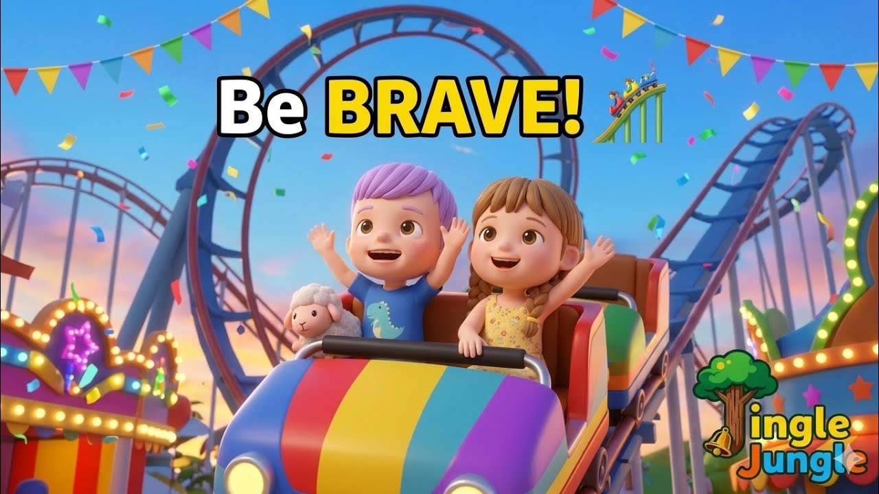 Be Brave Like Max! 🎡 Overcoming Fears & Conquering the Giant Coaster | Jingle Jungle Adventure 
