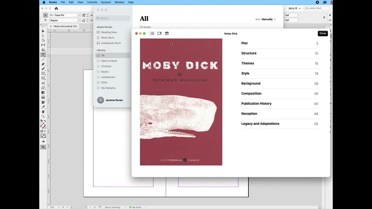 Exporting Print to Epub with TOC