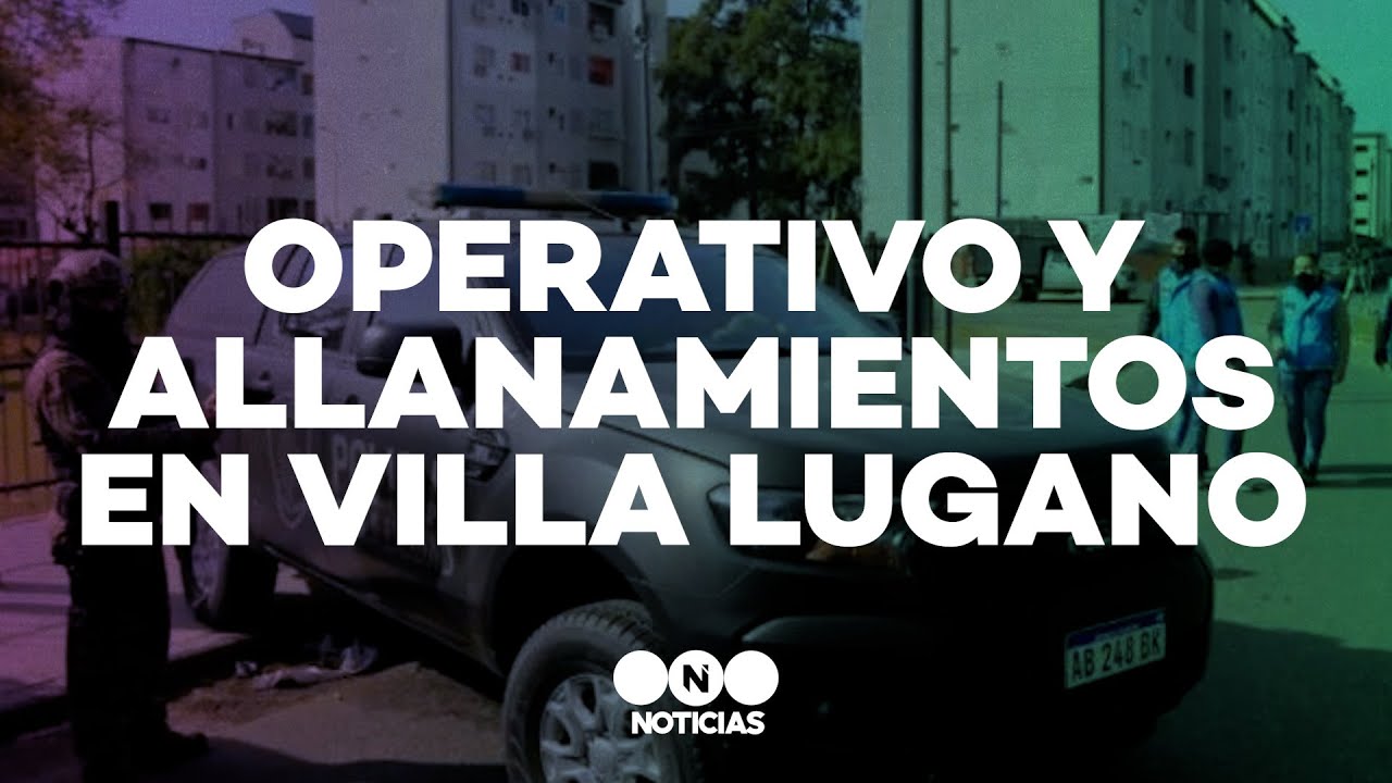 OPERATIVO y ALLANAMIENTOS en VILLA LUGANO - Telefe Noticias