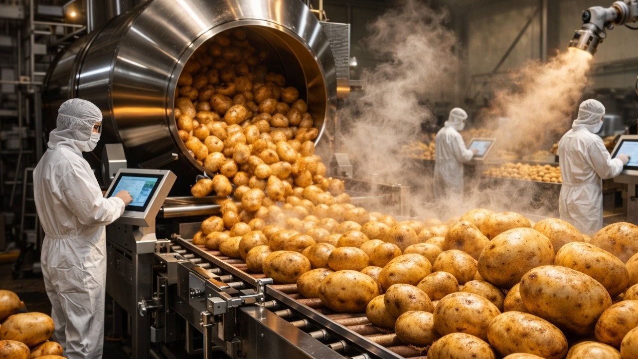 Inside a Modern Pringles Factory, From Whole Potatoes (Full Process): Mass Production