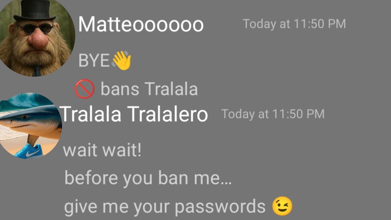 italian brainrot chat:“Tralala Tried to SCAM Us Again 💳😡”