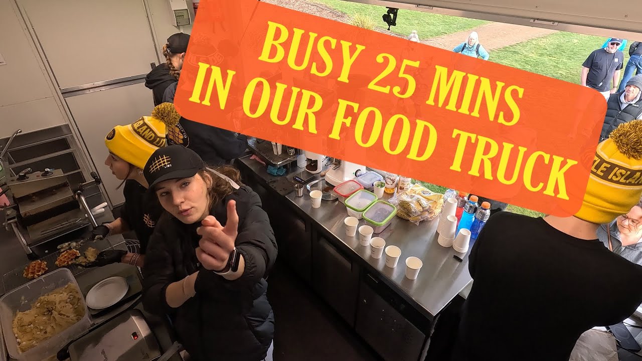 Busy 25 mins selling coffee and waffles [in our FOOD TRUCK]