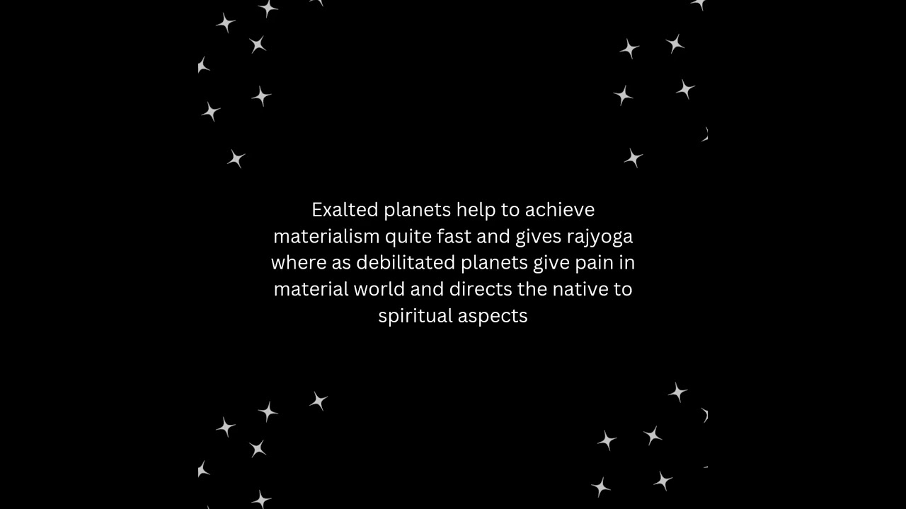 Exalted Planets in Astrology.