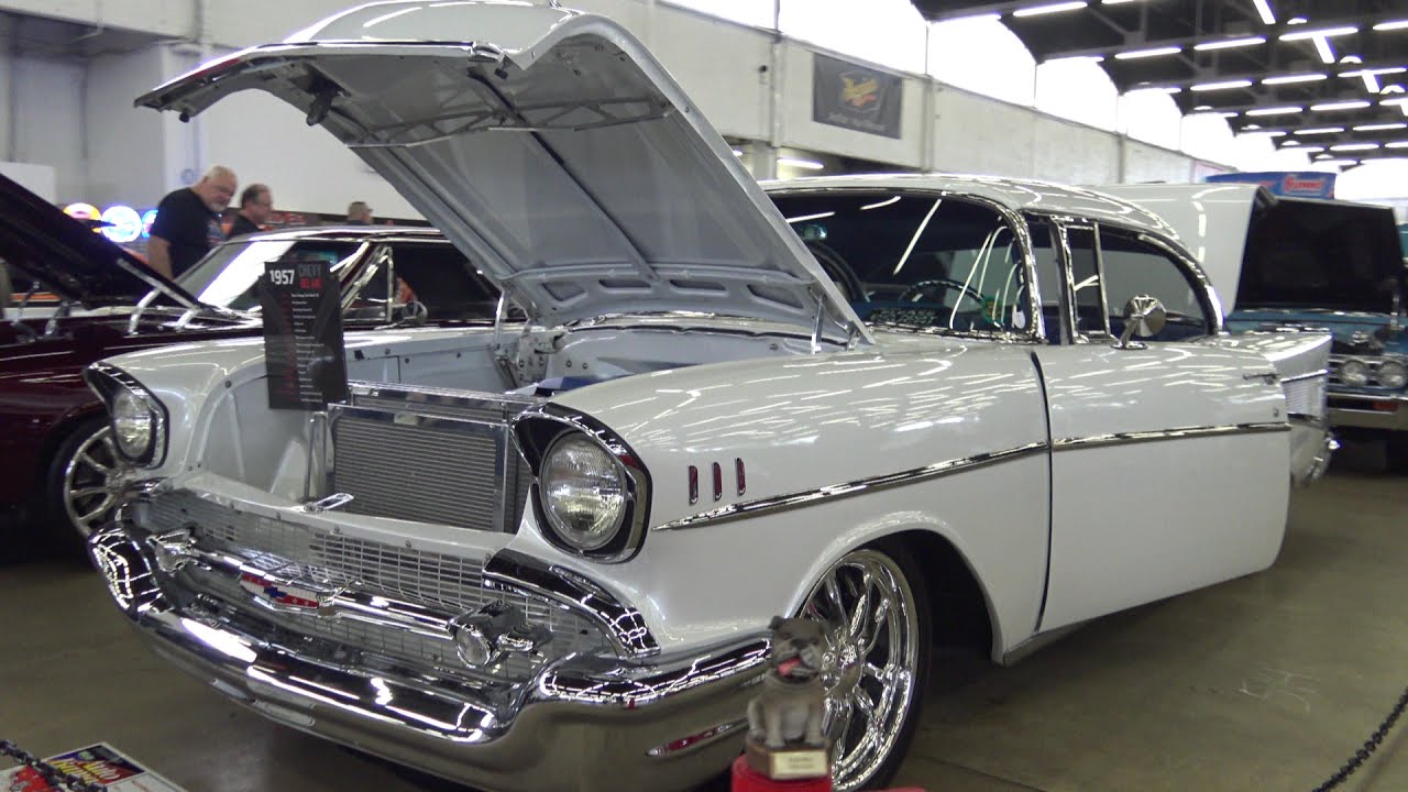 White Diamond 1957 Chevrolet BelAir LS7 power #57BelAir Dallas Autorama 2019 Samspace81 #57Chevy