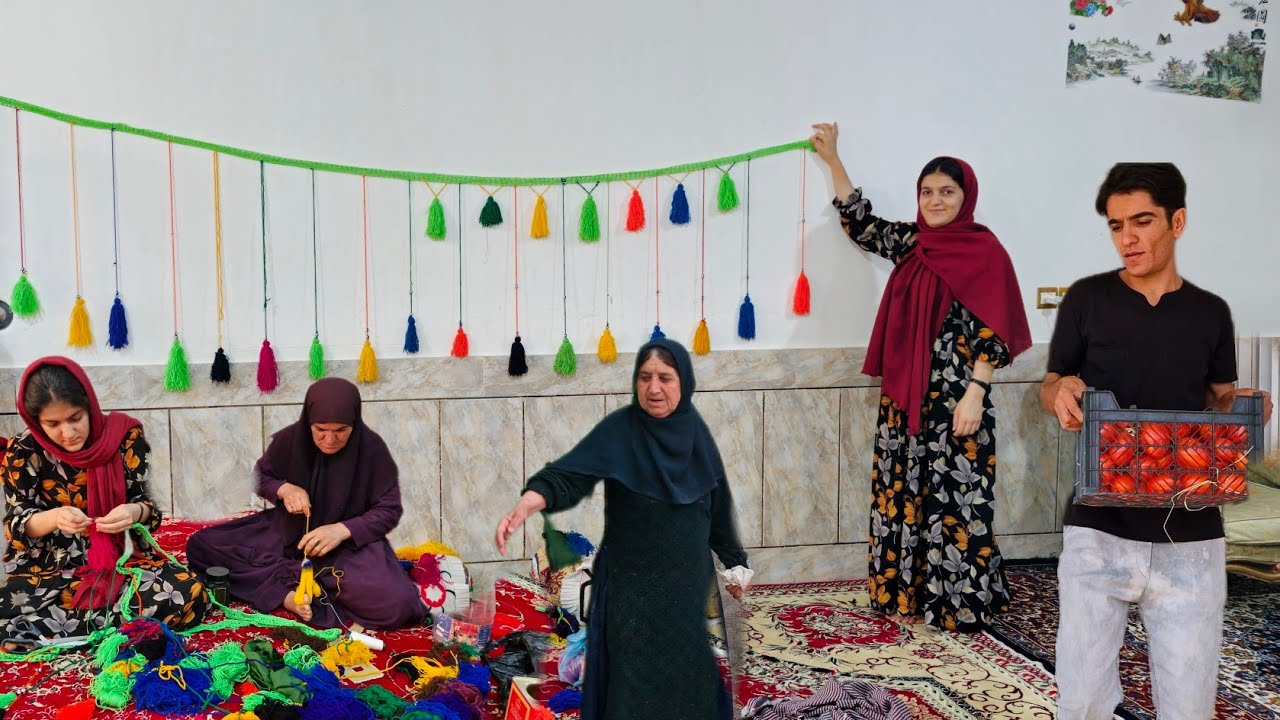Nomadic Life: Decorating the House with Handicrafts | Umm Al-Baneen and Zahra Get to Work🏠🌟