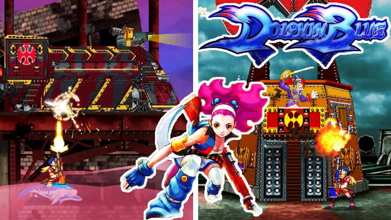 Dolphin Blue - All Bosses + Ending [Arcade]