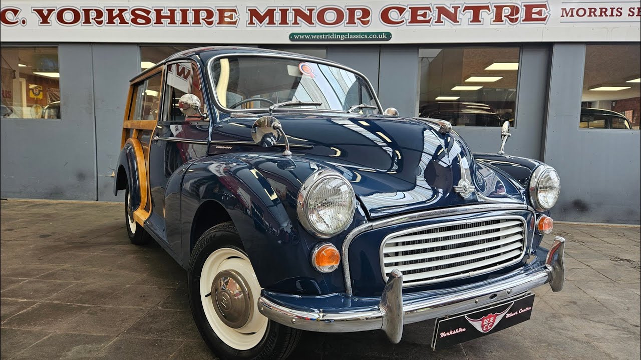 Just landed @wrccmorrisminorcentremorri6506 1968 Trafalgar Blue Morris Minor Traveller 21.7.25