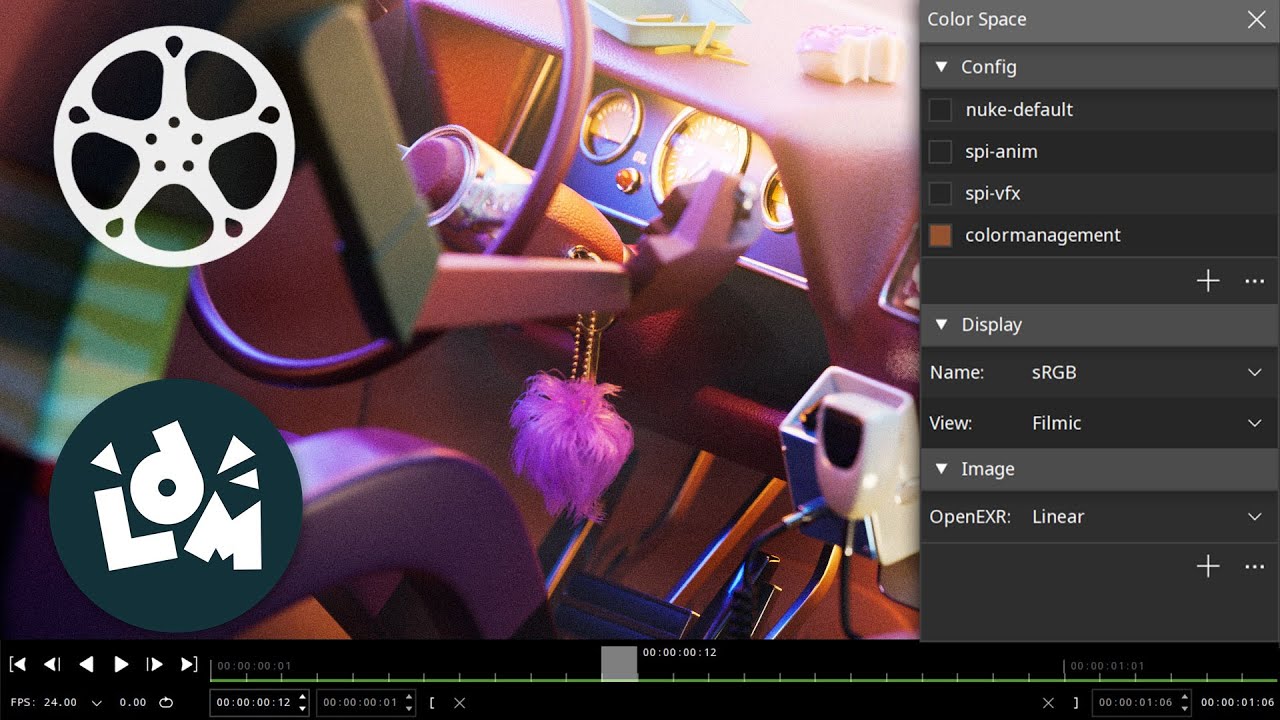 DJV Colour Settings for Playing EXR Files (Filmic from Blender)