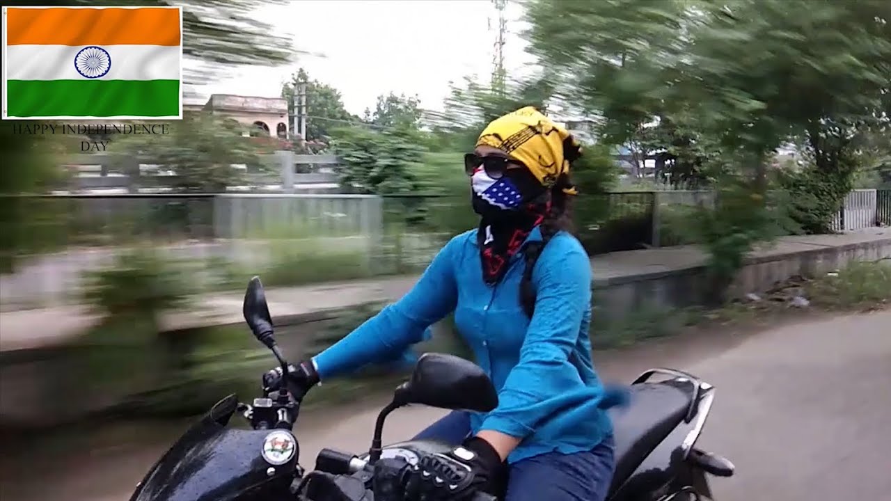 Independence Day Punjabi Girl Bike Ride | Punjab Girl Riding Bike | Girl ride Pulsar