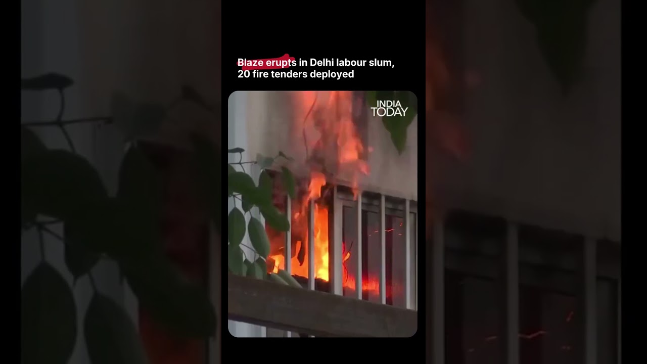 Delhi Fire: 20 Fire Tenders Deployed After Electrical Panel Triggers Blaze #delhifire #delhinews