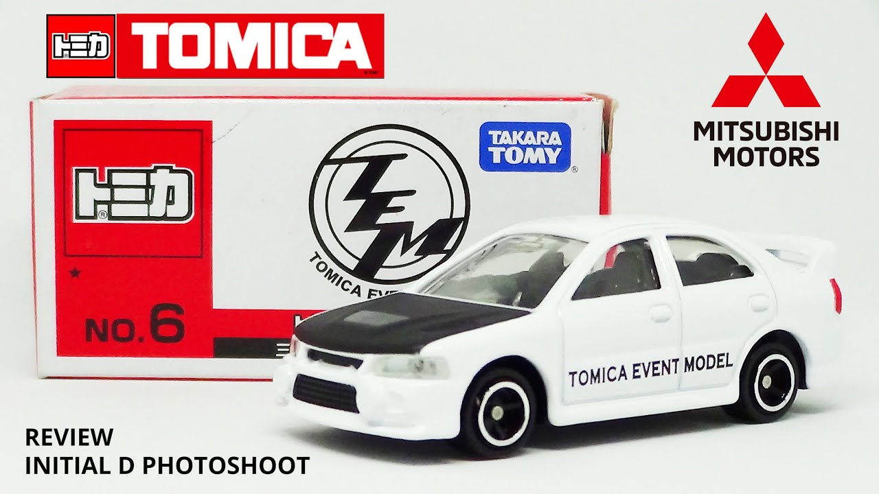Tomica Event Model No. 06 Mitsubishi Lancer Evolution IV (White) Review & Initial D Photoshoots