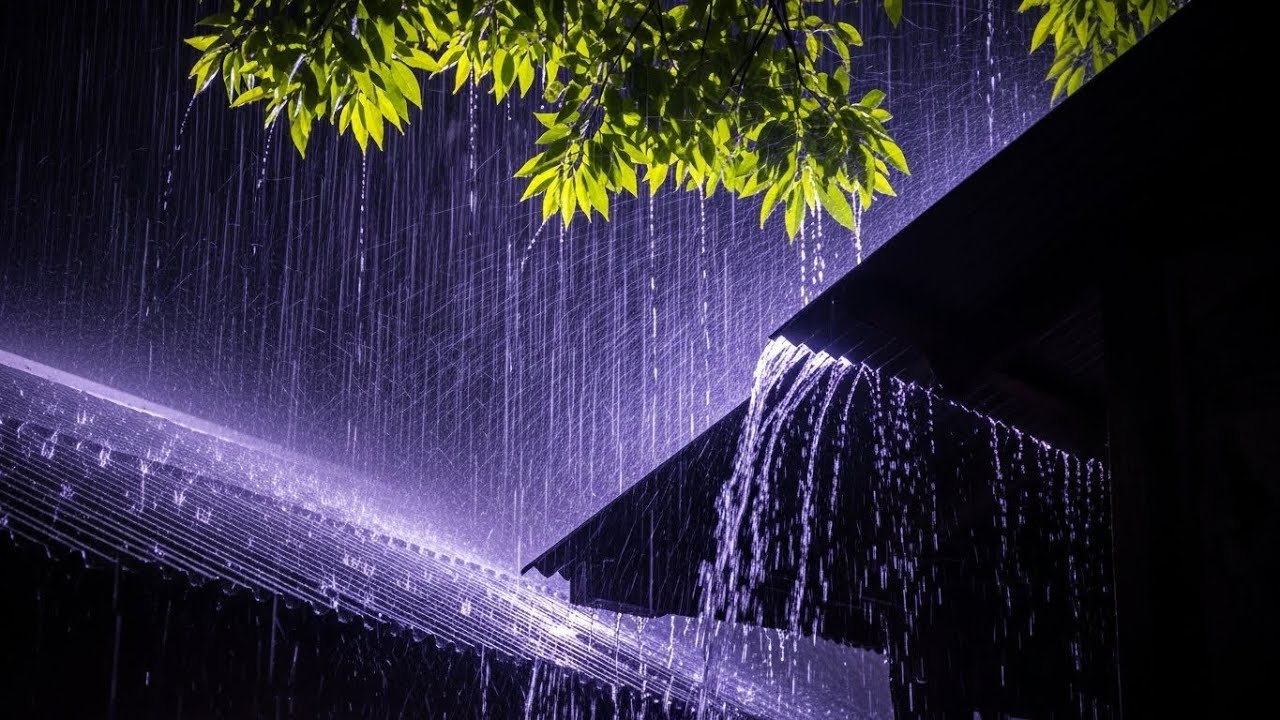 Heavy Rain on Cabin Roof 🌧️ Sleep Fast with Thunderstorm Sounds for Relaxation #3