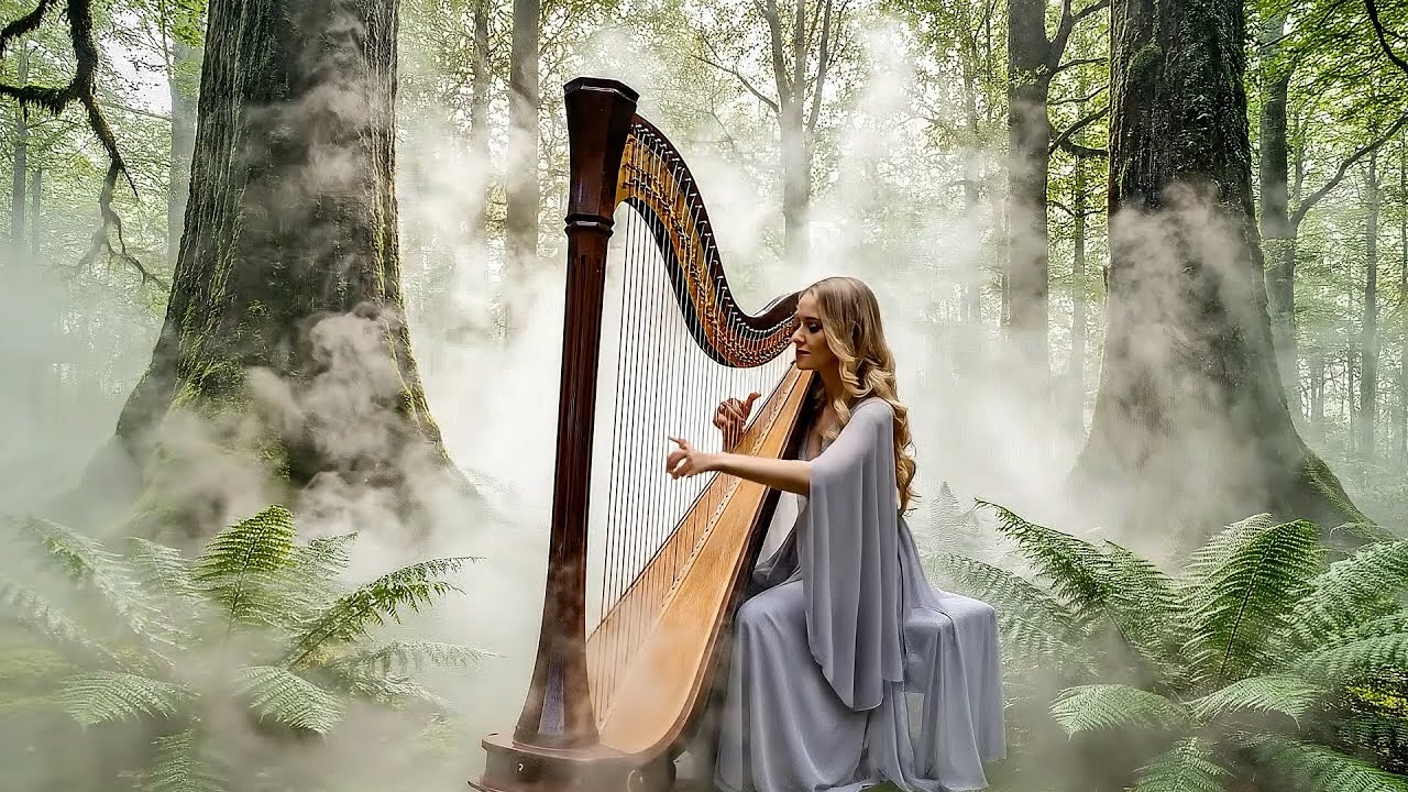 Enchanting Harp Melodies 🍃 Soothing Music for Sleep, Meditation & Relaxation in Nature