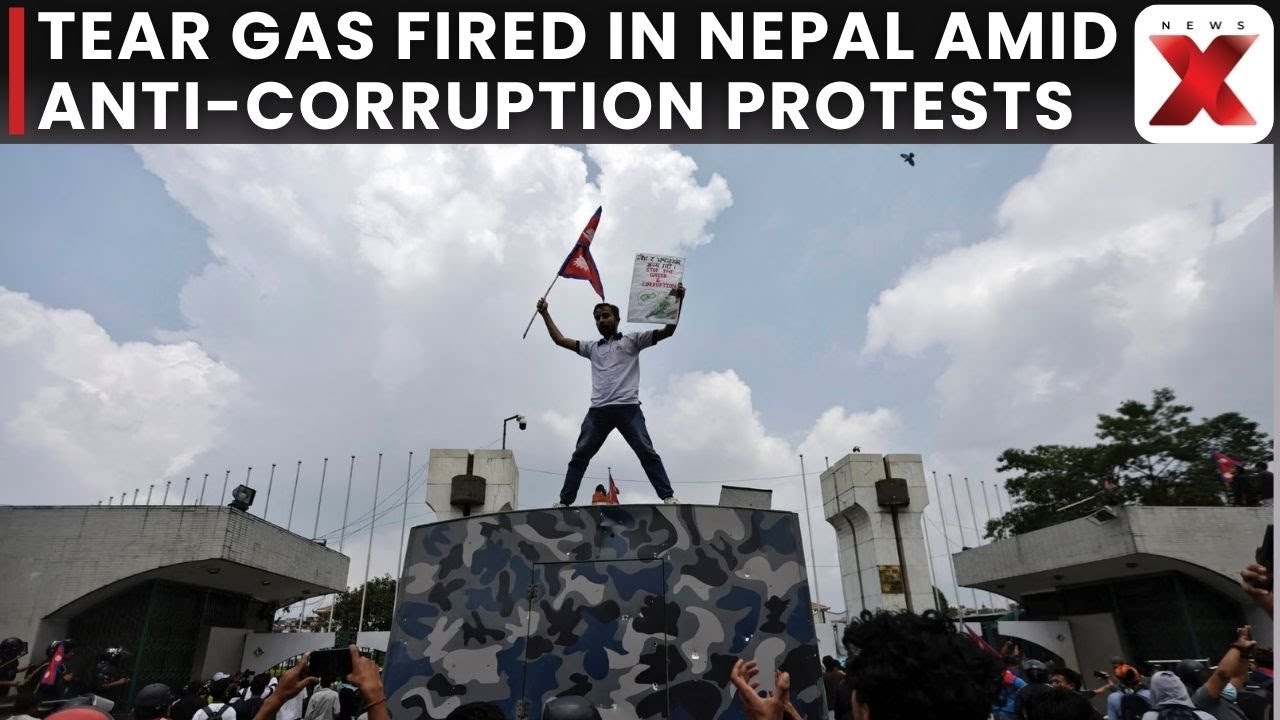 Nepal Protests: Tear Gas Fired In Nepal Amid Anti-Corruption Protests, Stones Thrown At Personnel